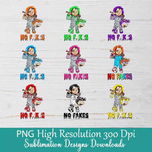 Halloween Chucky Rugrats Chuckie Finster PNG Sublimation Bundle | Dripping No Fakes Horror Spooky Halloween Movie PNG Clipart