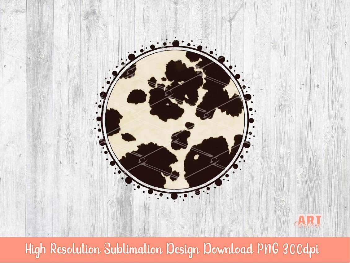 Cowhide Background PNG, Western Glitter Brush Stroke Background frame sublimation Design
