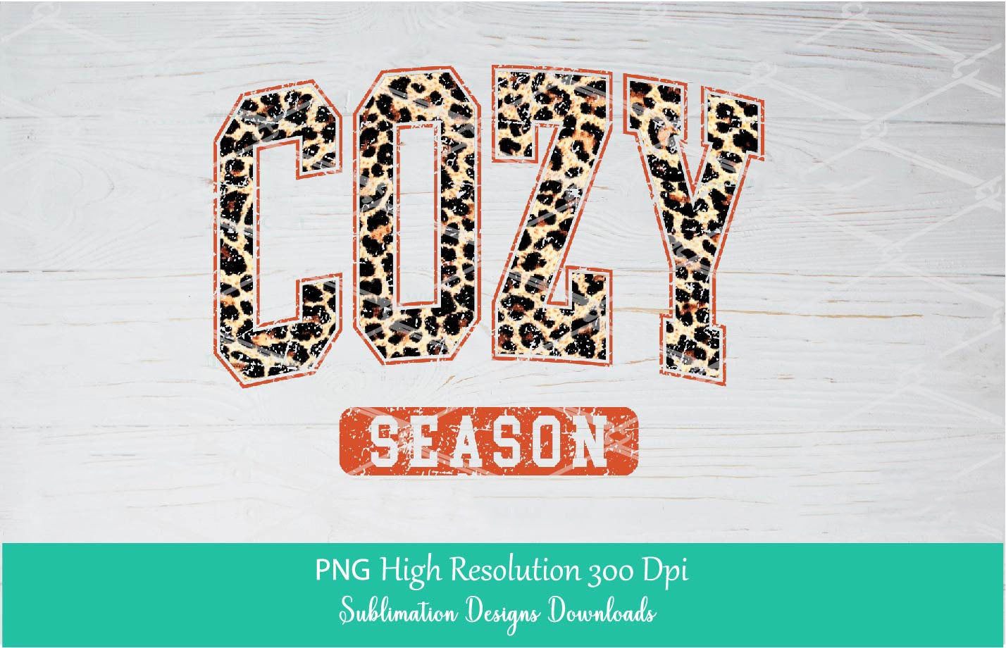Cozy Season PNG, Retro Grunge Leopard Varsity Sublimation Design, Distressed Fall Autumn Vibes Clipart, Vintage Pumpkin Season Shirt Design