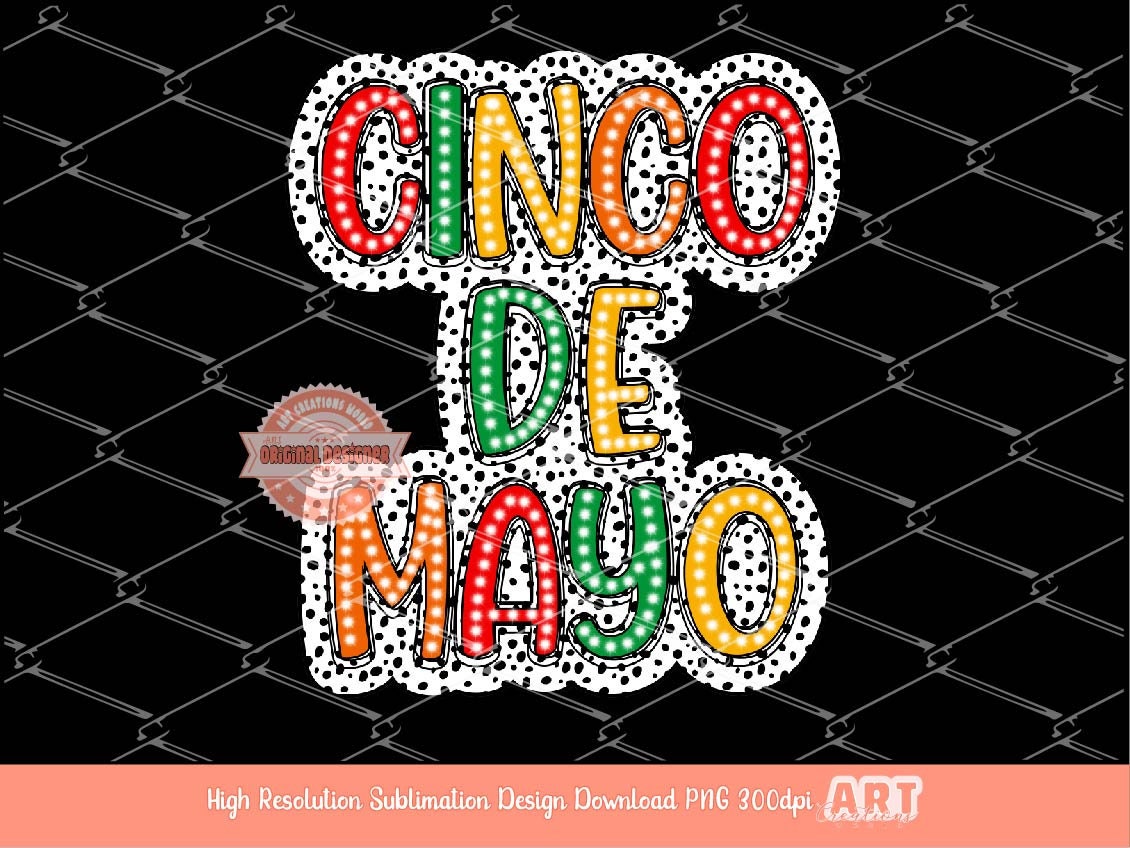Cinco De Mayo Dalmatian PNG, Bright Mexican Fiesta Sublimation shirt design (Digital Download)
