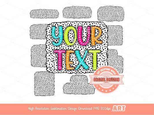 Dalmatian Background Text Frames PNG Bundle, Hand Drawn dots backgrounds Set Clipart, Dalmatian Texture frame Sublimation Digital Download