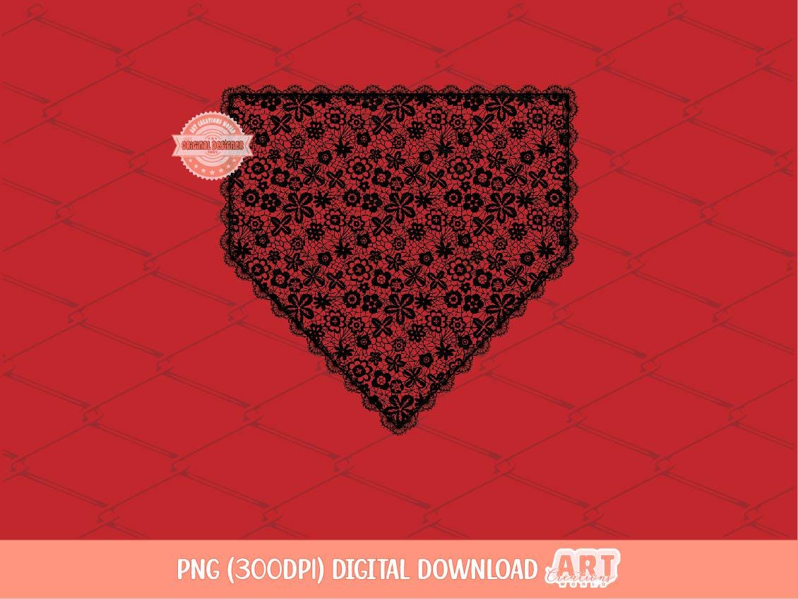 Black Lace Home Plate PNG, Lacy Crochet Baseball Game Day Clipart Png Sublimation dtf Shirt Design Digital Download