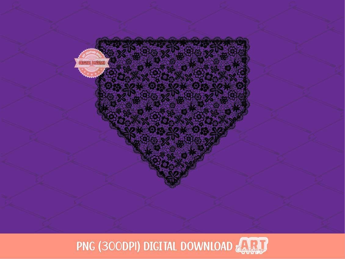 Black Lace Home Plate PNG, Lacy Crochet Baseball Game Day Clipart Png Sublimation dtf Shirt Design Digital Download