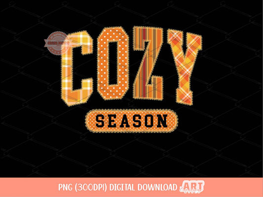Cozy Season Lace PNG, Trendy lacy Preppy plaid Autumn Fall Vibes Png Sublimation, dtf girly Thanksgiving shirt Design Digital download