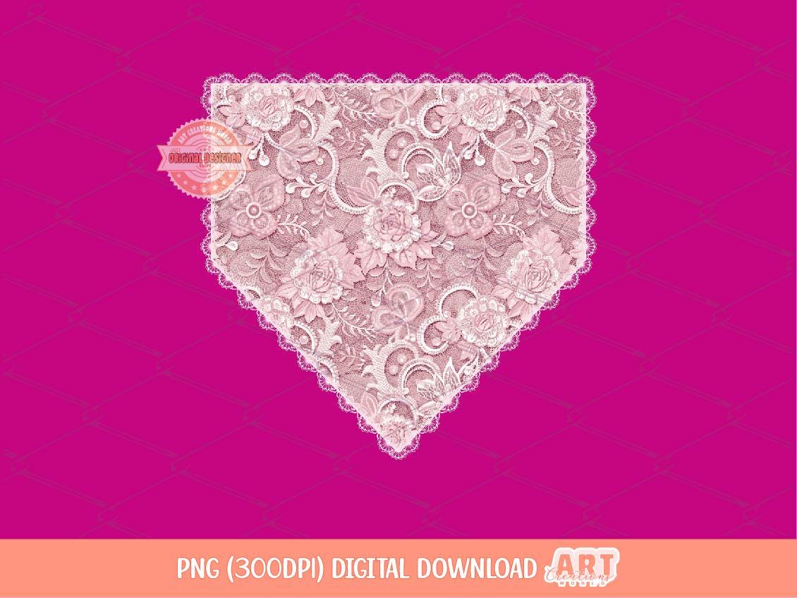 Light Pink Lace Home Plate PNG, Lacy Crochet Baseball Game Day Clipart Png Sublimation dtf Girly Shirt Design Digital Download