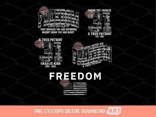 Freedom Flag PNG Bundle, Thank you Charlie PNG, A True Patriot 31 USA freedom Sublimation Shirt Design Digital Download