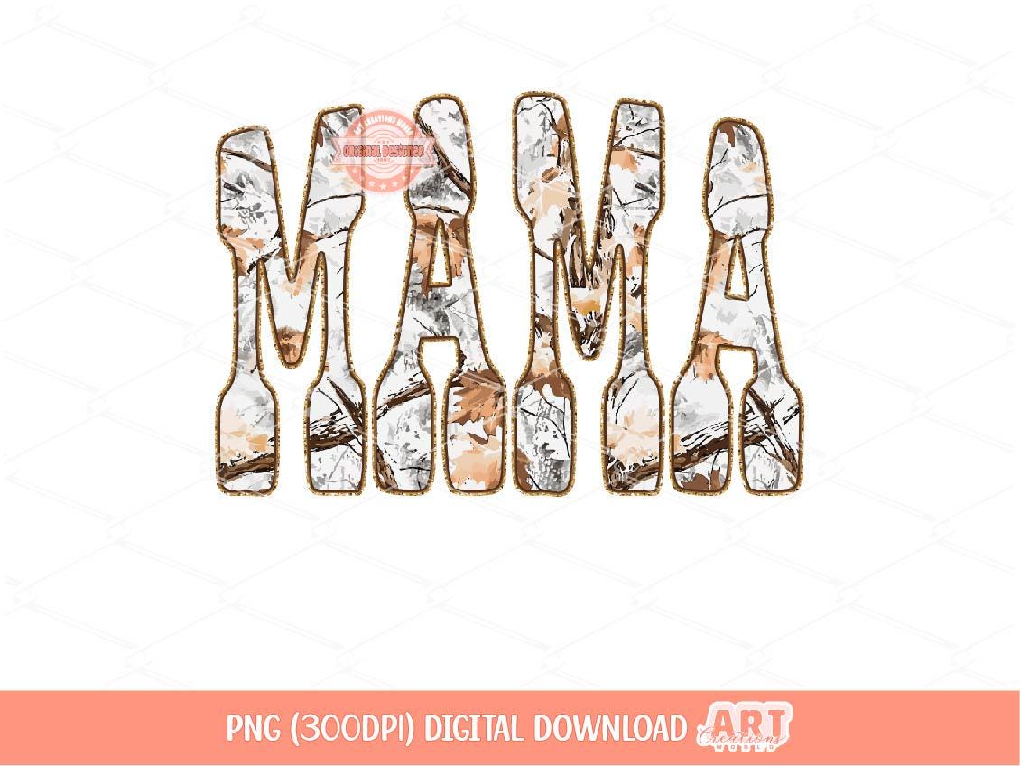 Mama Gray Gold Camo PNG, Arched Mom Shirt Design (Digital Download)