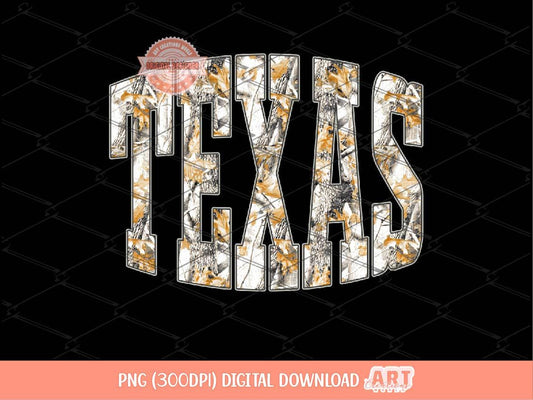 Texas Gray Camo PNG, Camouflage Leaves Sublimation Shirt Design (Digital Download)