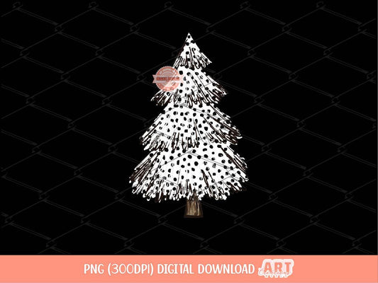 Dalmatian Christmas Tree PNG Clipart (Digital Download)