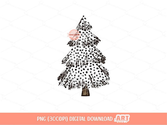 Dalmatian Christmas Tree PNG Clipart (Digital Download)