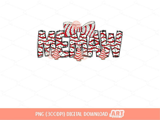Memaw Christmas Tree Cake PNG, Coquette bow Sublimation Holiday Grandma Shirt Design Digital Download