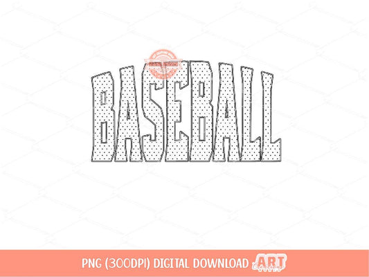 Baseball Polka Dot PNG, Trendy Baseball Mama Sublimation Shirt Design (Digital Download