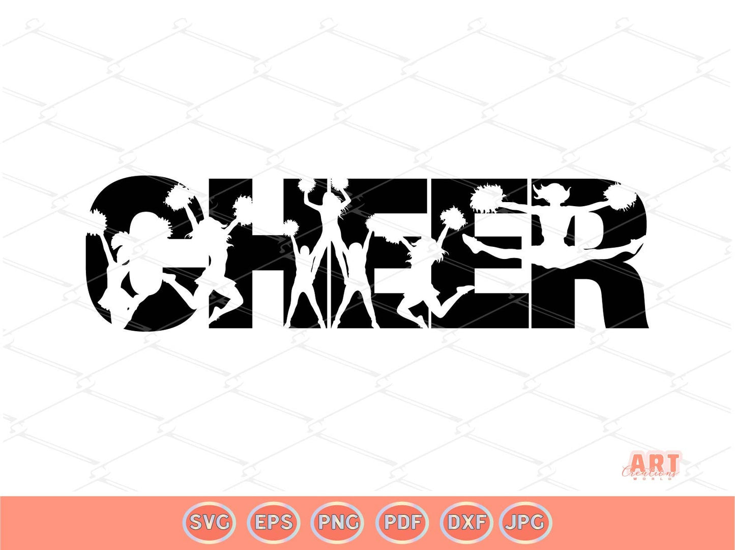 Cheer Svg, PNG | Cheerleading Football SVG | Cheer Mom Svg | Cheer Life | Cheerleading Svg Png | Megaphone Pom Poms Svg | Football Mom