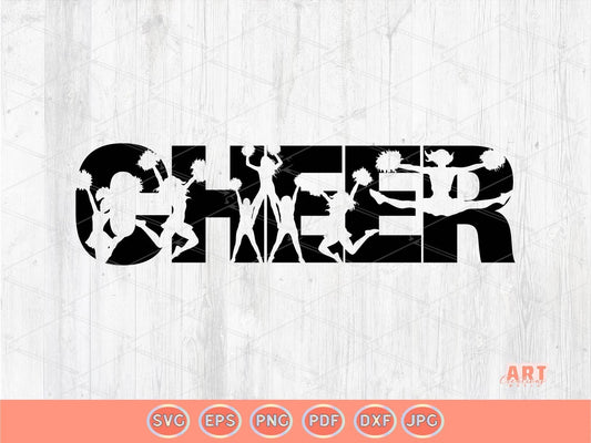 Cheer Svg, PNG | Cheerleading Football SVG | Cheer Mom Svg | Cheer Life | Cheerleading Svg Png | Megaphone Pom Poms Svg | Football Mom