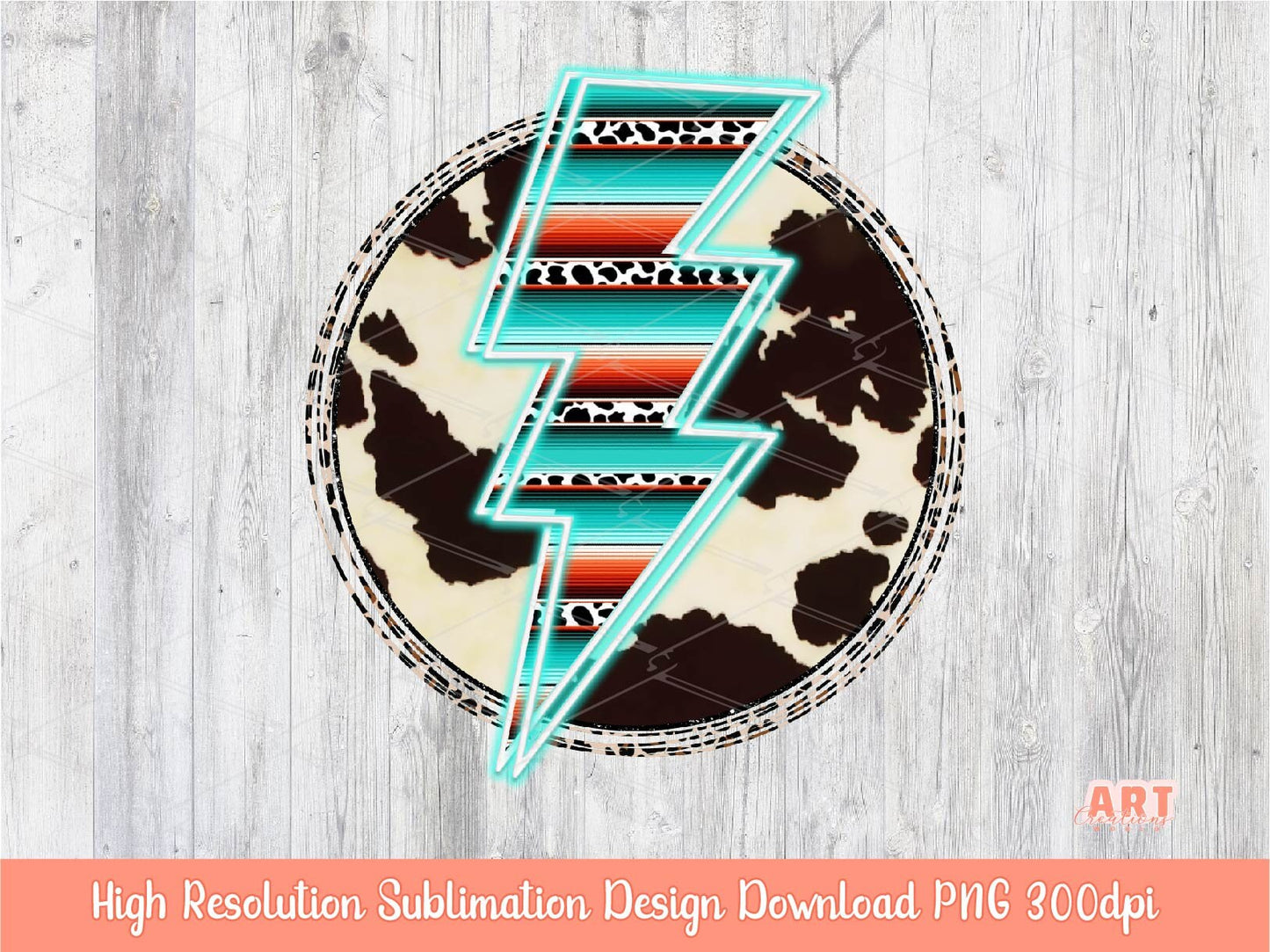 Western Cowhide Leopard Glitter Turquoise Background Sublimation PNG Bundle | Neon Turquoise Lightning Bolt Background | Cowboy Cowgirl PNG