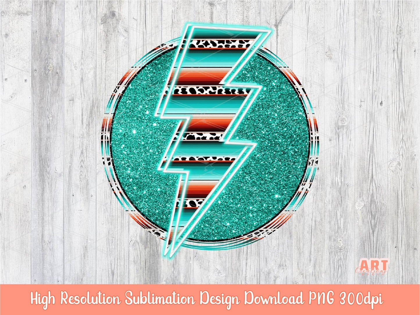 Western Cowhide Leopard Glitter Turquoise Background Sublimation PNG Bundle | Neon Turquoise Lightning Bolt Background | Cowboy Cowgirl PNG