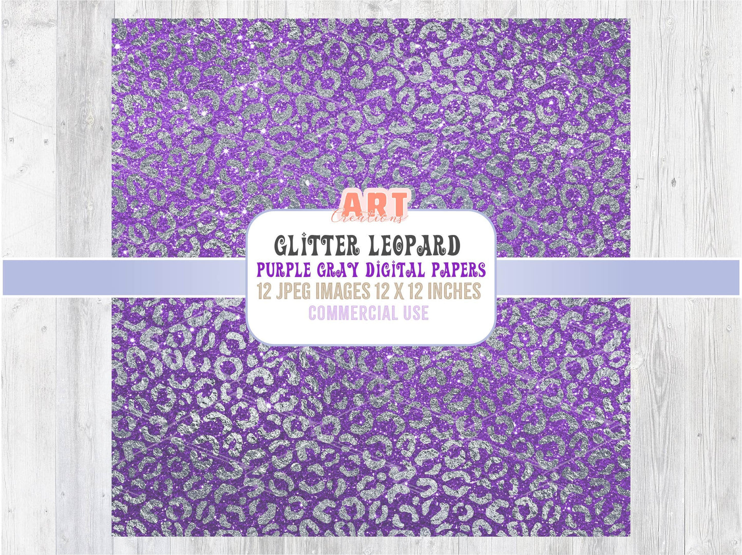 Purple Gray glitter leopard digital paper Pack | Fashion texture backgrounds | Scrapbooking Paper | Glitter leopard lavender | cheetah Print