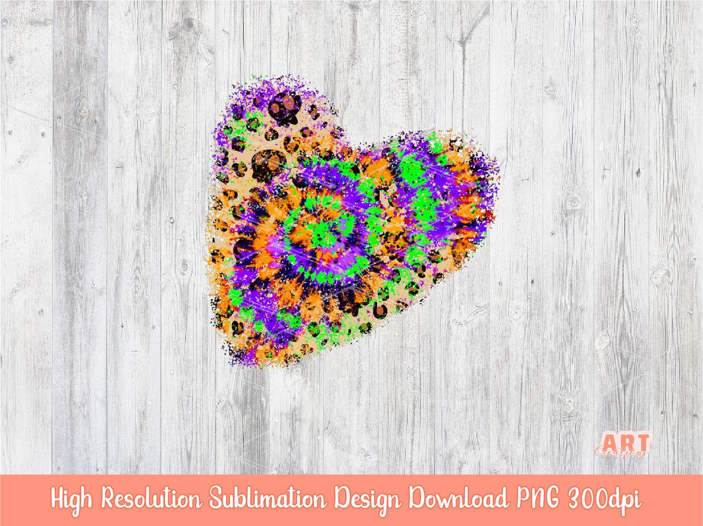 Halloween Patches PNG | Grunge Tie-Dye Leopard Sublimation PNG | Neon TieDye Distressed bleached splatters frame spooky season shirt designs