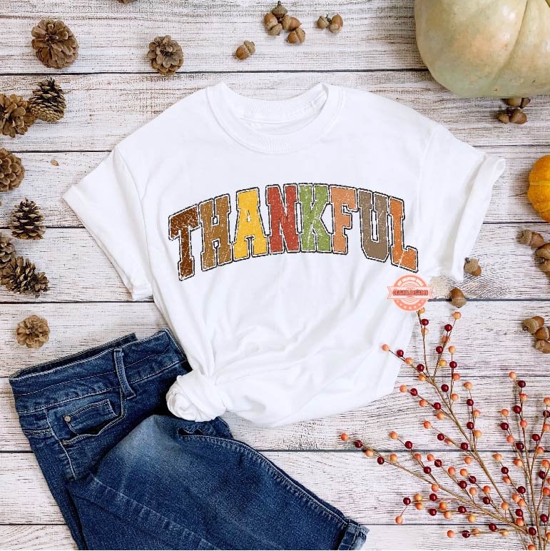Thankful Distressed PNG, Retro Thanksgiving Sublimation Digital Download, Thankful Mama Grunge Varsity PNG, Fall Autumn Vibes T Shirt Design