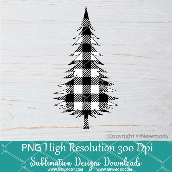 Leopard and Buffalo Plaid Christmas Trees Sublimation PNG | Christmas Trees Clipart Bundle - Newmody