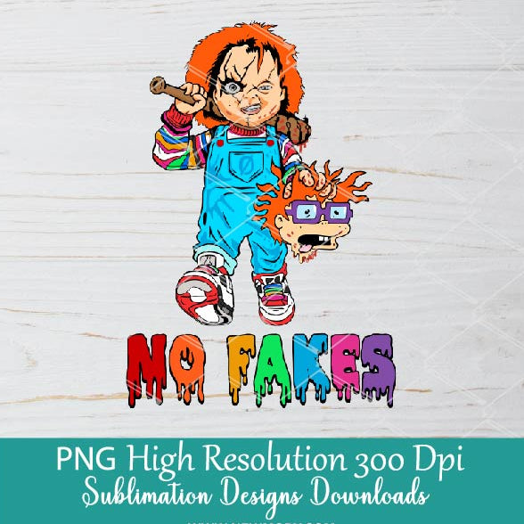 Halloween Chucky Rugrats Chuckie Finster PNG Sublimation Bundle | Dripping No Fakes Horror Spooky Halloween Movie PNG Clipart