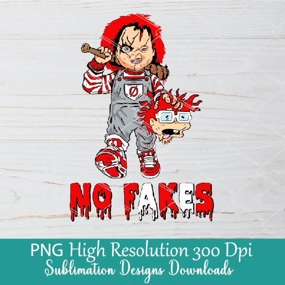 Halloween Chucky Rugrats Chuckie Finster PNG Sublimation Bundle | Dripping No Fakes Horror Spooky Halloween Movie PNG Clipart