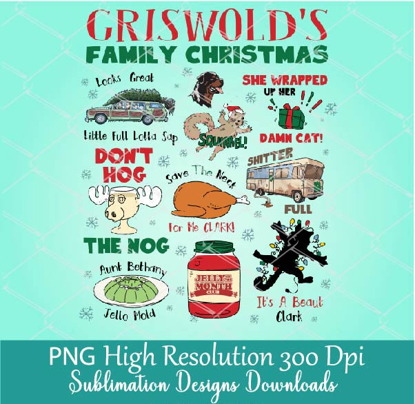 Griswold's Family Christmas PNG,  Xmas Vacation Quotes Griswold Movie National Holiday Sublimation Shirt design Download