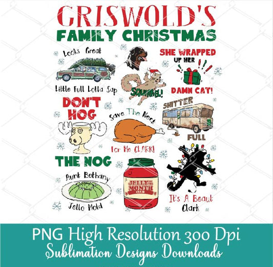 Griswold's Family Christmas PNG,  Xmas Vacation Quotes Griswold Movie National Holiday Sublimation Shirt design Download
