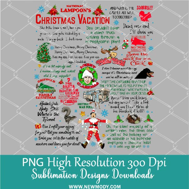 National Lampoon's Christmas Vacation PNG,  Xmas Quotes Sublimation Shirt design Download