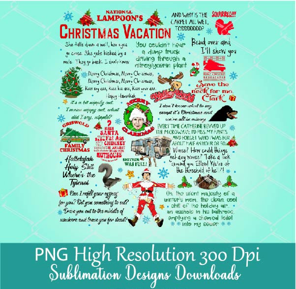 National Lampoon's Christmas Vacation PNG,  Xmas Quotes Sublimation Shirt design Download