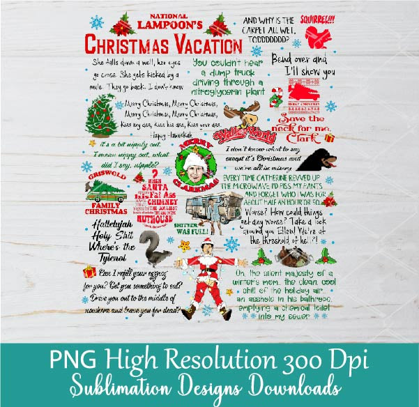 National Lampoon's Christmas Vacation PNG,  Xmas Quotes Sublimation Shirt design Download