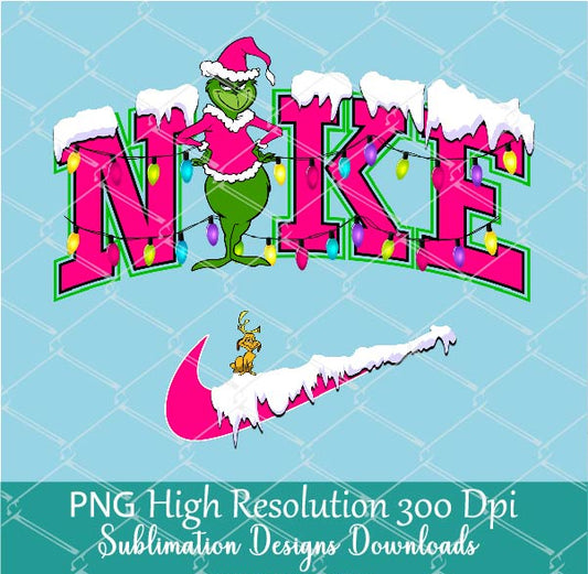 Nike Grinch Grinchmas Png, Sublimation Shirt Design Digital Download