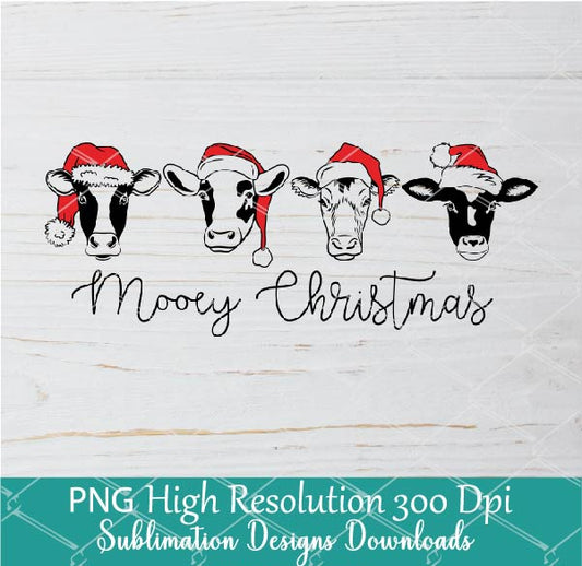 Mooey Christmas Png, Sublimation Shirt Design Digital Download