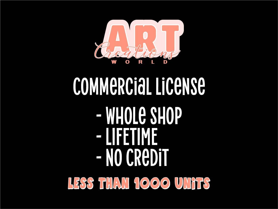 Commercial License: Lifetime Use for Physical Items (Up to 1000 Units)