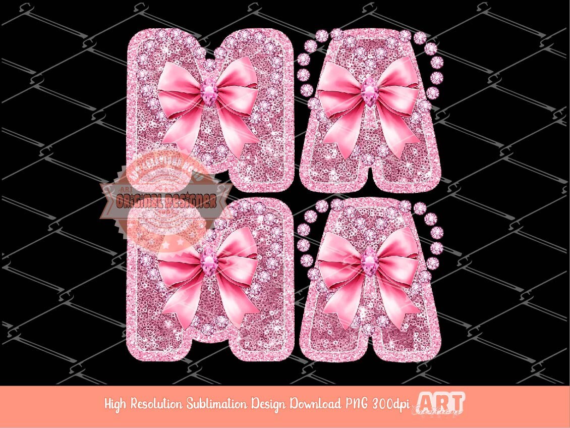 Coquette Mama PNG, Pink Glitter, Ribbon Bow, Diamond Heartmom sublimation shirt design