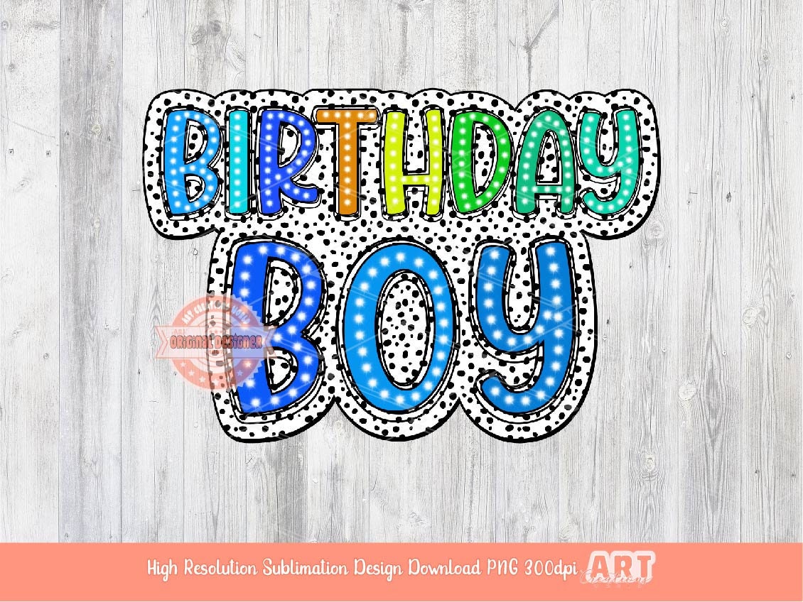 Birthday Boy Dalmatian PNG, Boys Sublimation Shirt Design