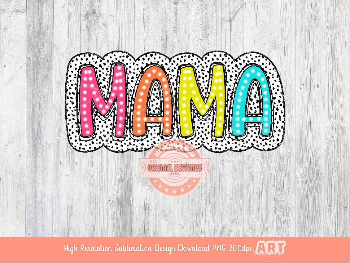 Mama Mini Dalmatian PNG, Matching Mommy and me Dots print Sublimation Shirt Design download
