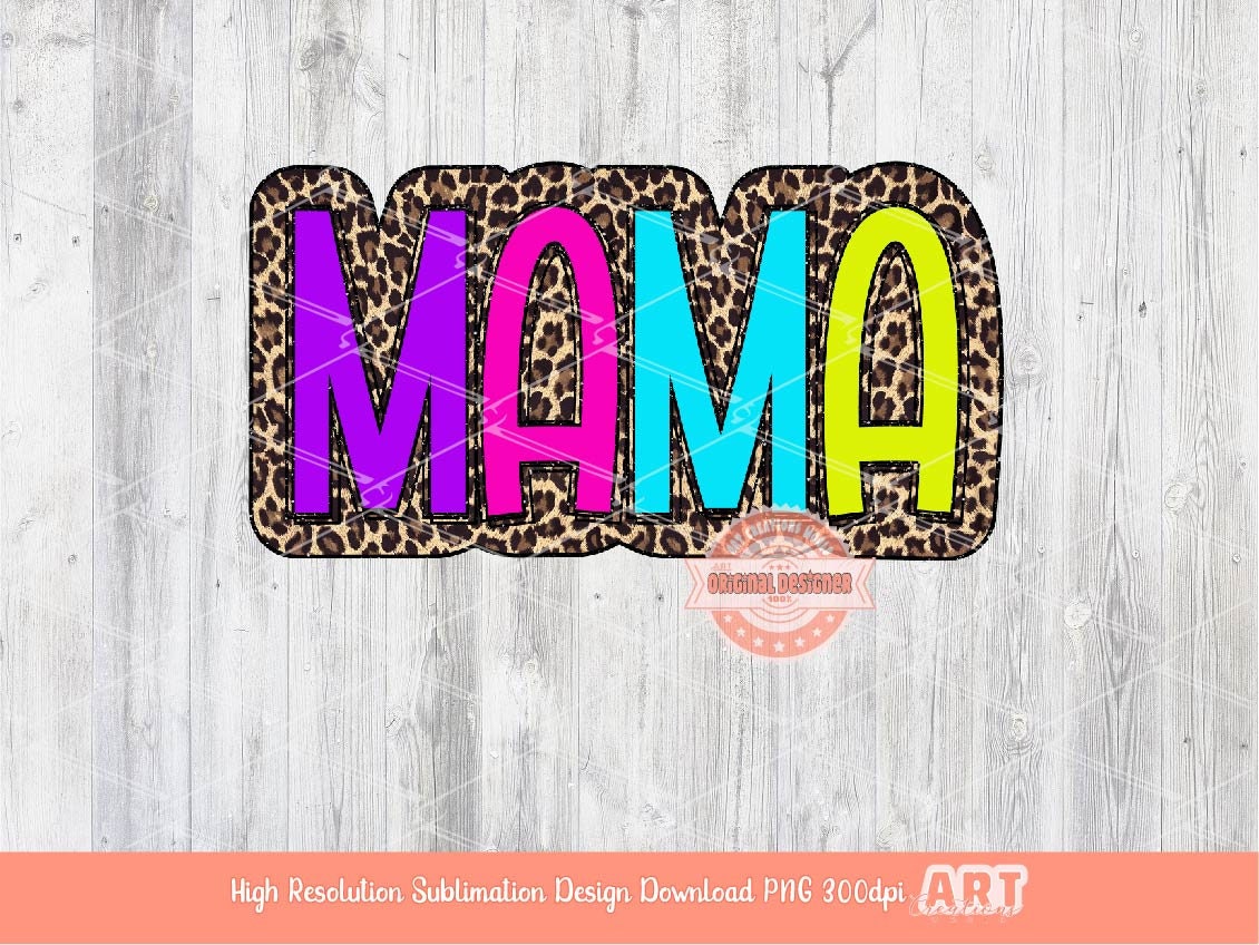 Mama PNG Bundle, Checkered, Leopard, Sunflower Mother's Day Sublimation sublimation shirt design (Digital Download)