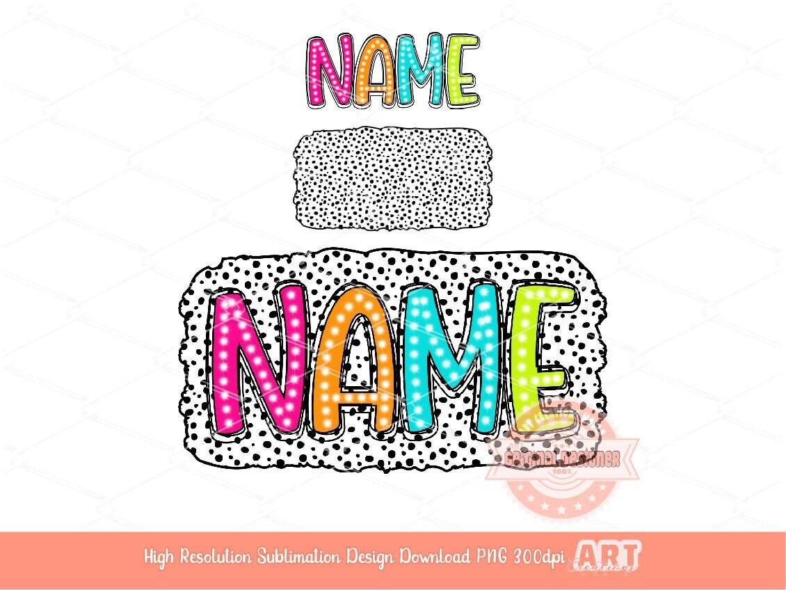 Dalmatian Text Frames PNG Bundle, Spotted Animal Print Sublimation Backgrounds Clipart, Digital Download