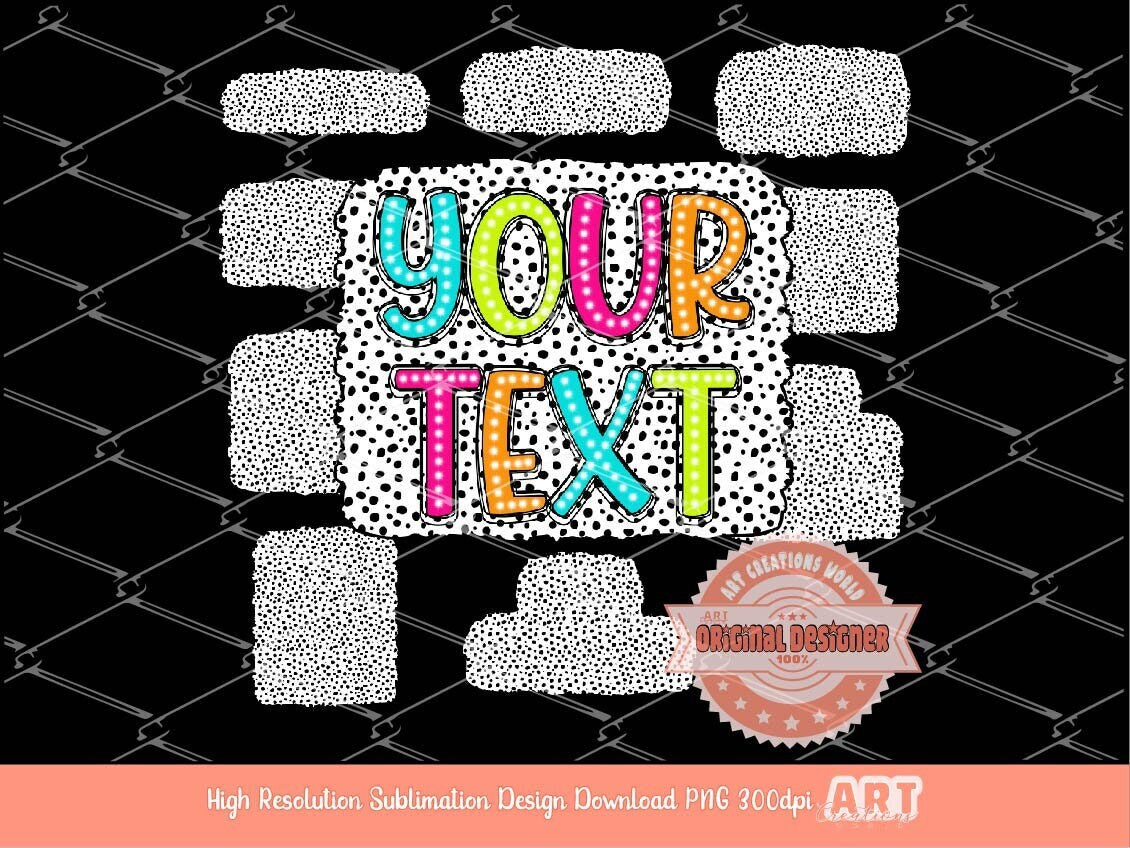 Dalmatian Text Frames PNG Bundle, Spotted Animal Print Sublimation Backgrounds Clipart, Digital Download