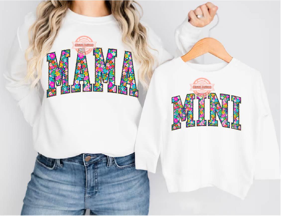 Floral Mama PNG Bundle, Matching Family Sublimation Shirt Designs