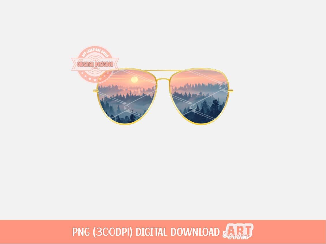 Mountain Sunglasses PNG Bundle, Camping Outdoor Adventure Glasses Clipart (Digital Download)