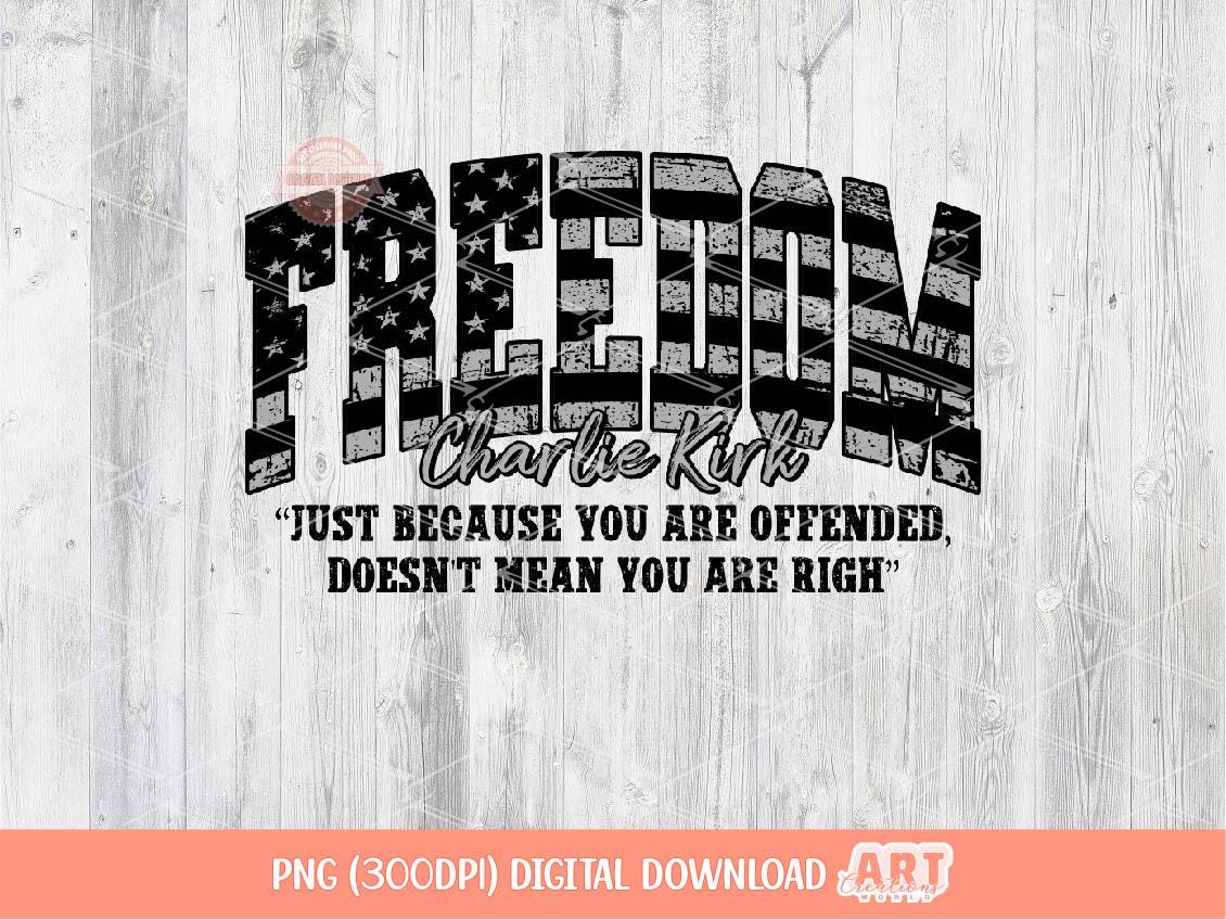 Freedom PNG, Thank you Charlie A True Patriot Sublimation Shirt Design Digital Download