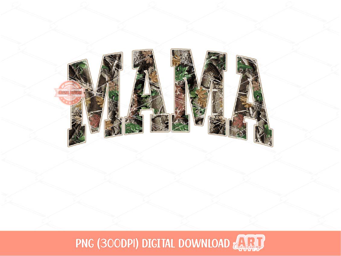 Mama Forest Camo PNG, Realistic Camouflage Sublimation Shirt Design (Digital Download)