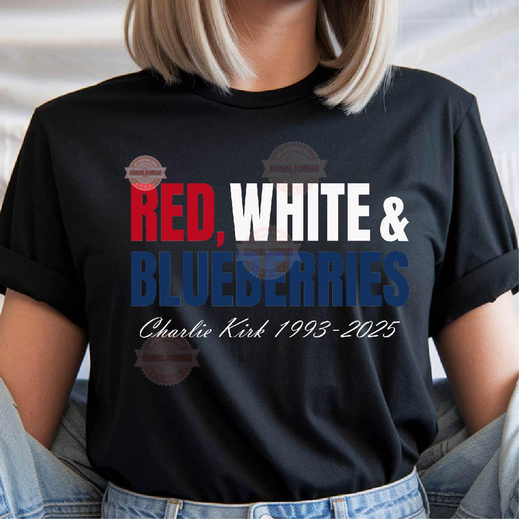 Red White and Blueberries SVG PNG, Charlie Memorial Freedom Shirt Design Digital Download