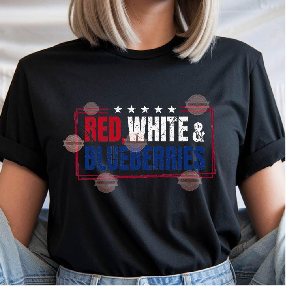 Red White and Blueberries SVG PNG, US Freedom Shirt Design Digital Download