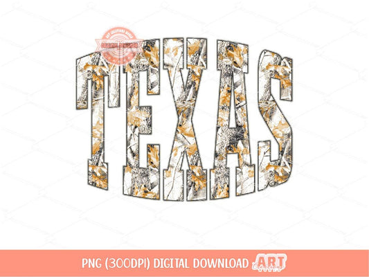 Texas Gray Camo PNG, Camouflage Leaves Sublimation Shirt Design (Digital Download)