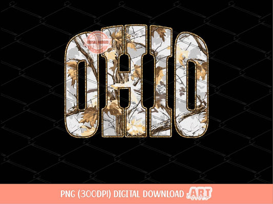 Ohio Gray Gold Camo PNG, Arched Shirt Design (Digital Download)