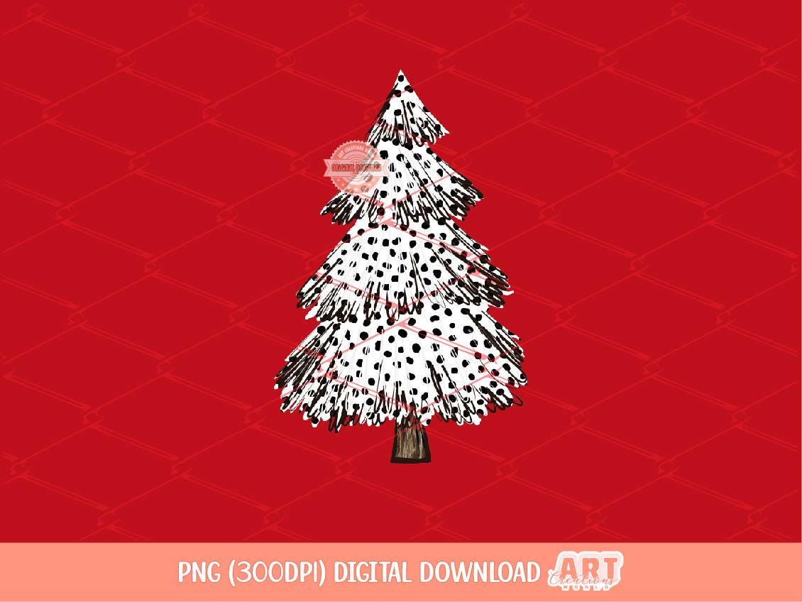 Dalmatian Christmas Tree PNG Clipart (Digital Download)