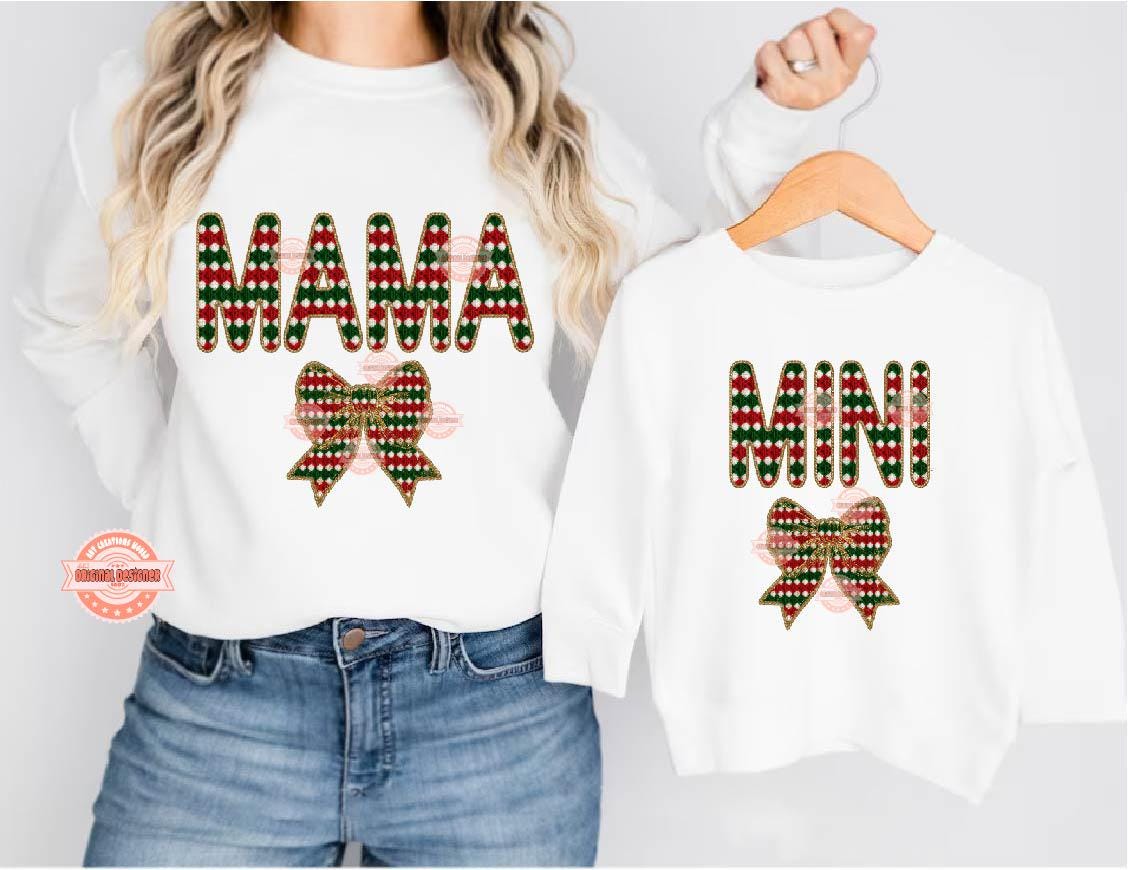 Faux Yarn Christmas Alphabet PNG, Red Green Knitted Letters & Numbers Clipart (Digital Download)